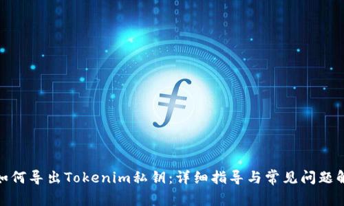 : 如何导出Tokenim私钥:详细指导与常见问题解答