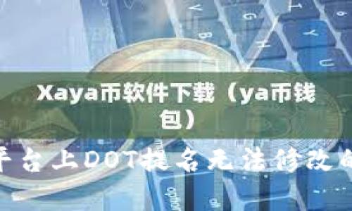 TokenIM平台上DOT提名无法修改的解决方案